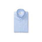 LS Cotton Oxford Sport Shirt - Morris Solid - Serenity Blue