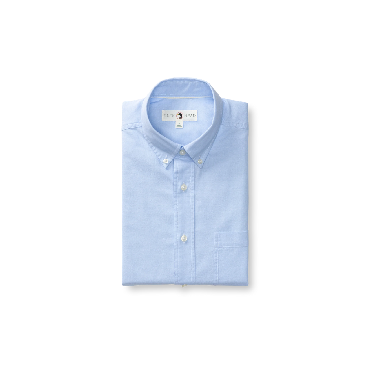LS Cotton Oxford Sport Shirt - Morris Solid - Serenity Blue