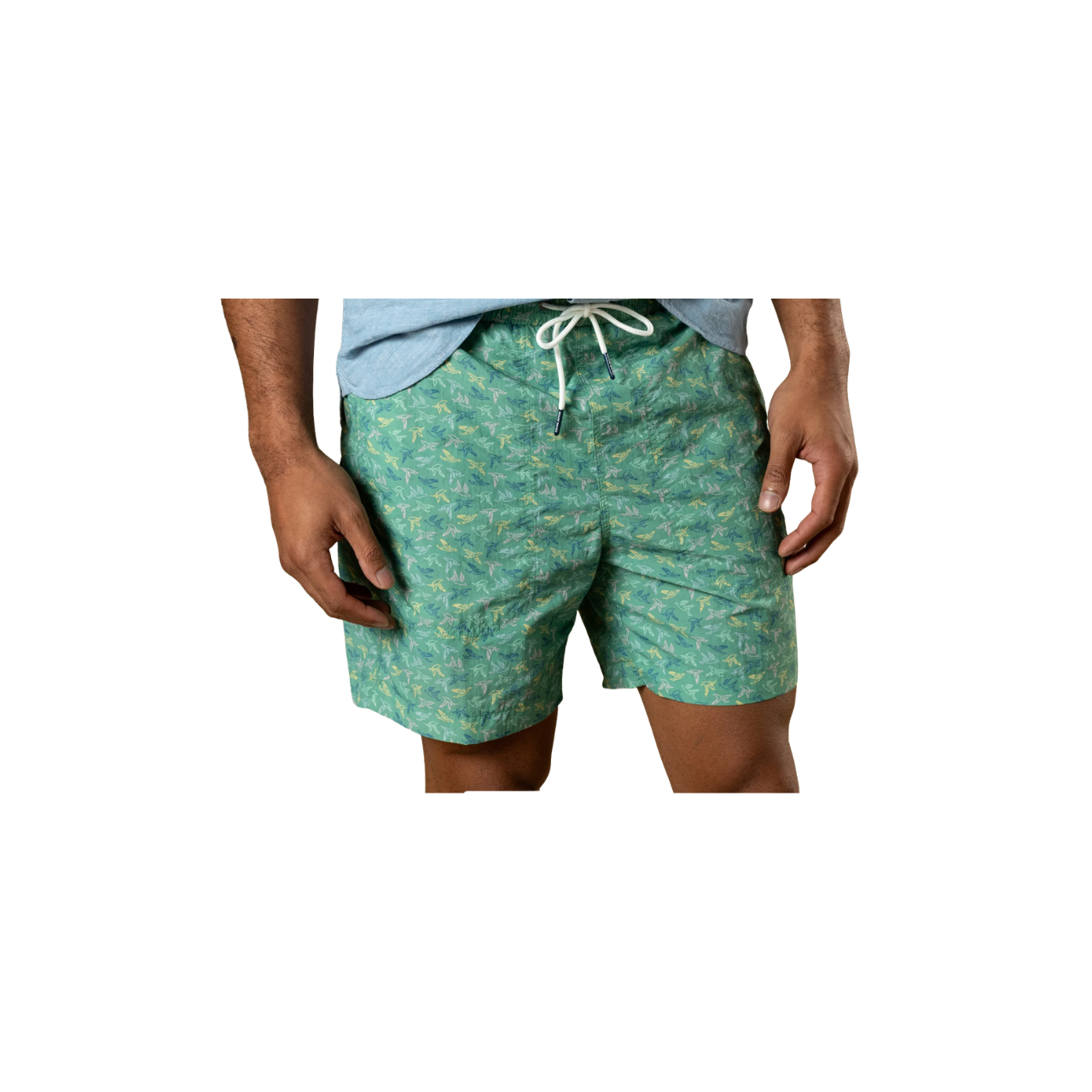 6" Print Sailport Swim Short - Aspen Green