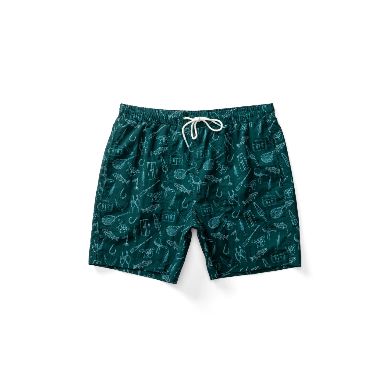 6" Print Sailport Swim Short - Midnight Teal