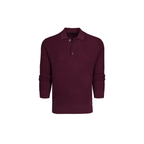 Saratoga Waffle Stitch Sweater Polo - Merlot