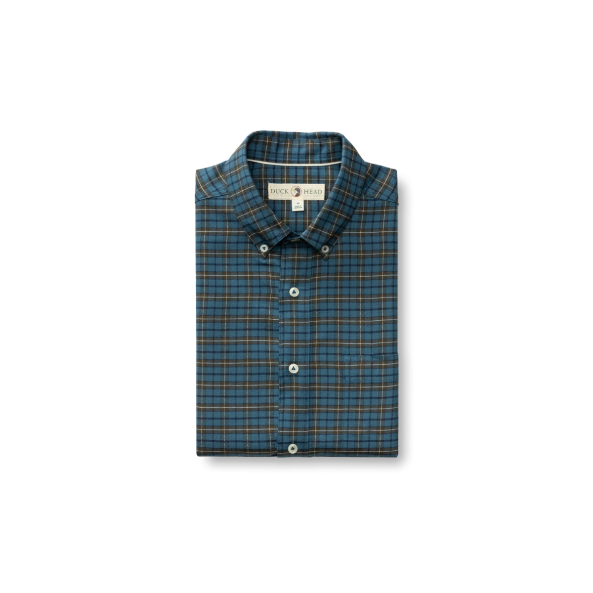 LS Cotton Flannel Sport Shirt - Wexler Plaid - Stormy Teal