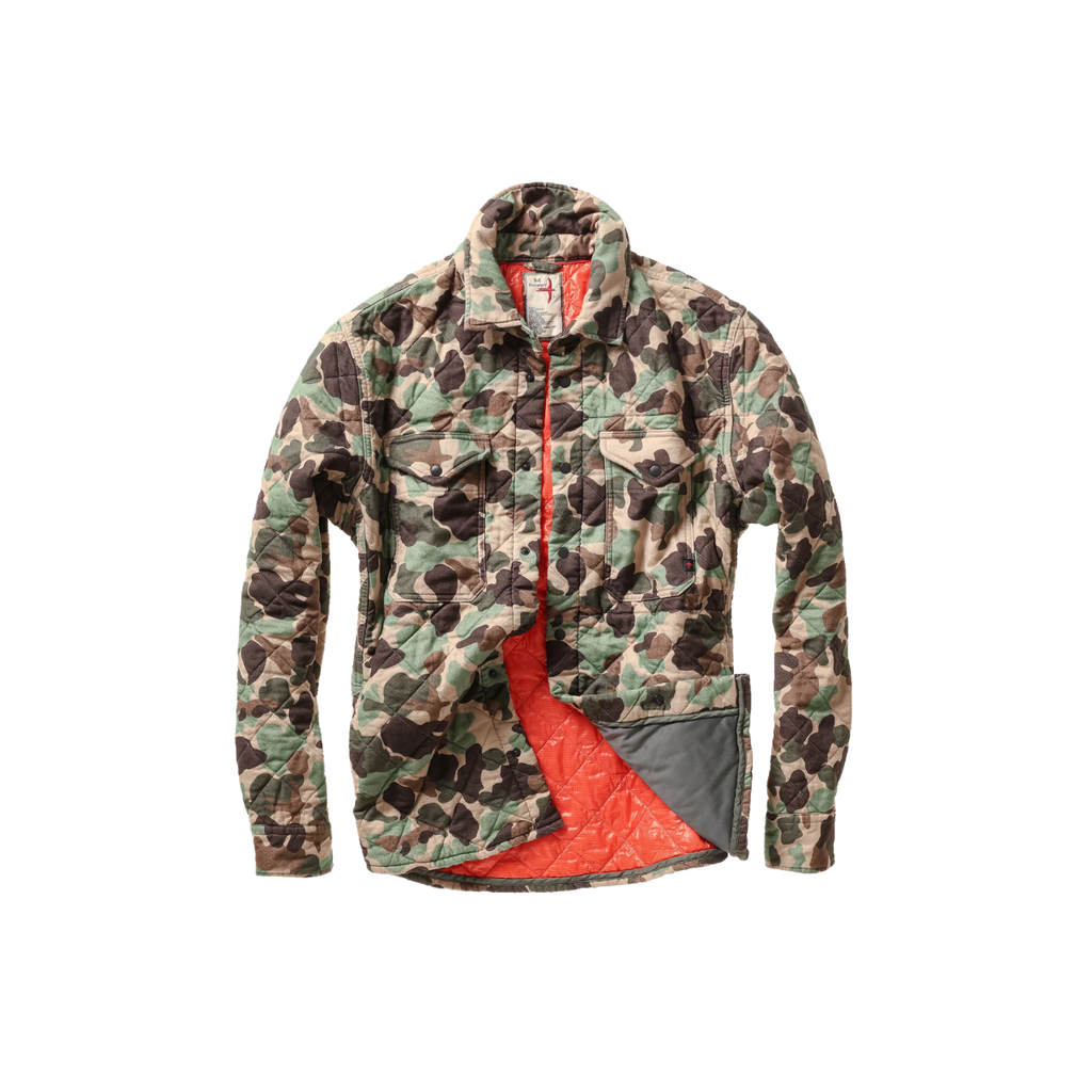 Quilted Flannel Shirt Jacket - Duck Camo