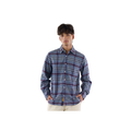 No 7 Straight Collar LS Shirt - Blue/White/Red Check
