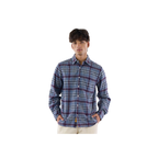 No 7 Straight Collar LS Shirt - Blue/White/Red Check