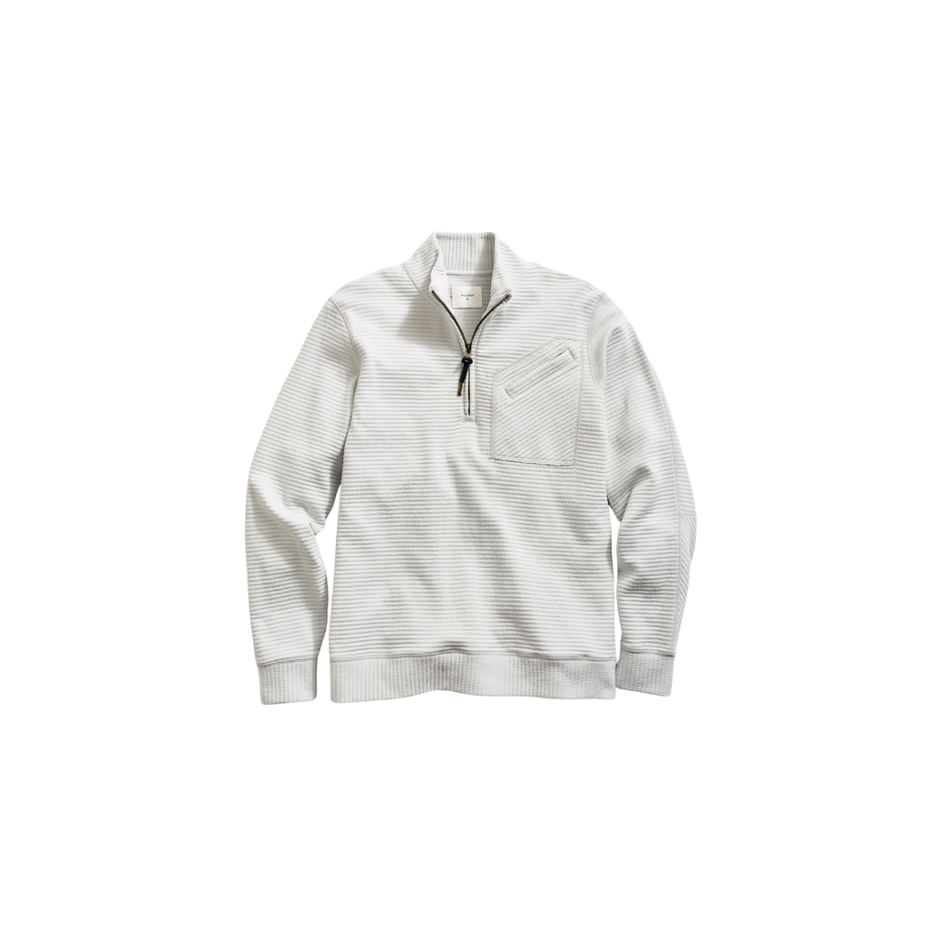 Quilted Half Zip - Beach Blue