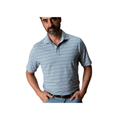 SS Long Drive Performance Polo - Caro Stripe - Hunter Green
