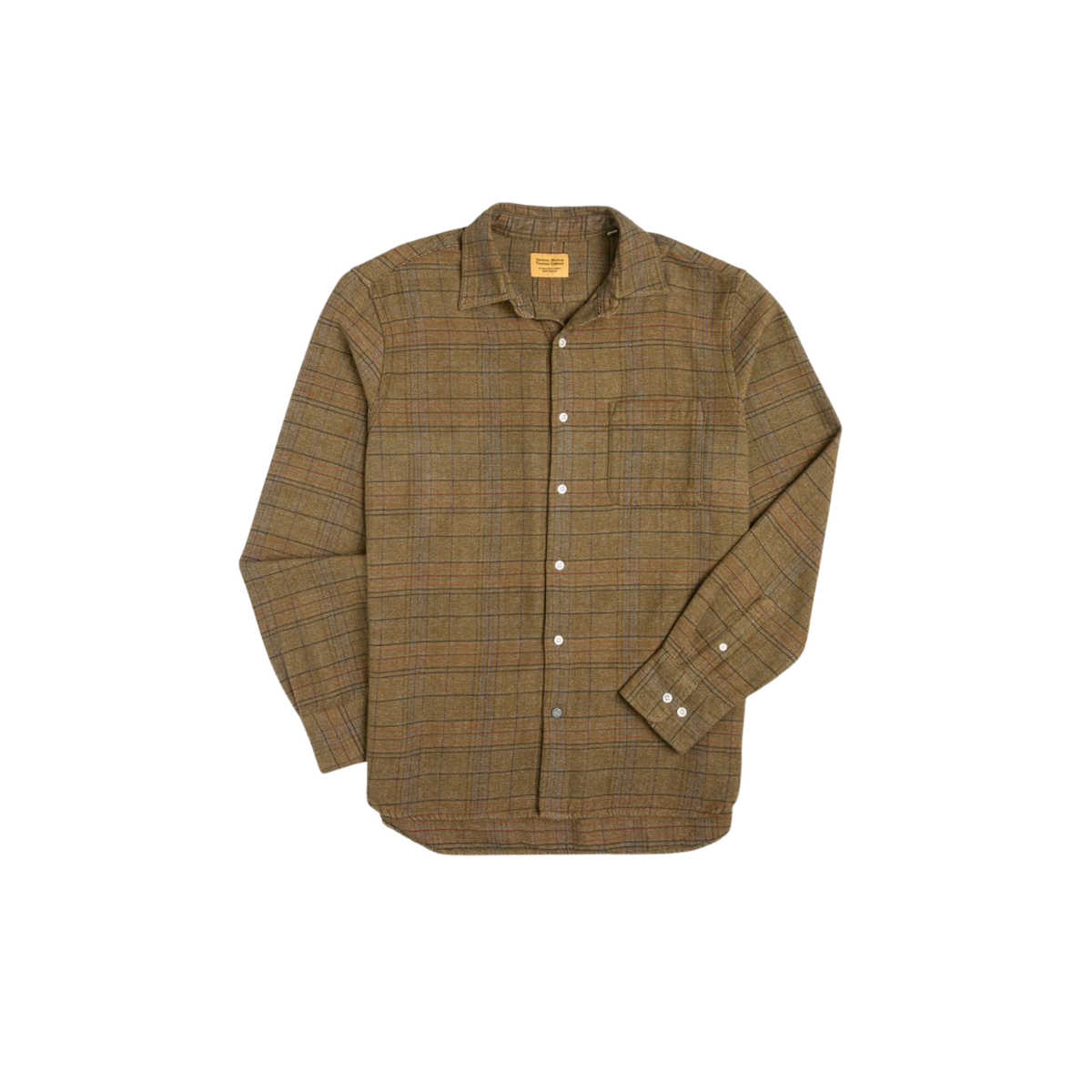 No 7 Straight Collar LS Shirt - Brown Check