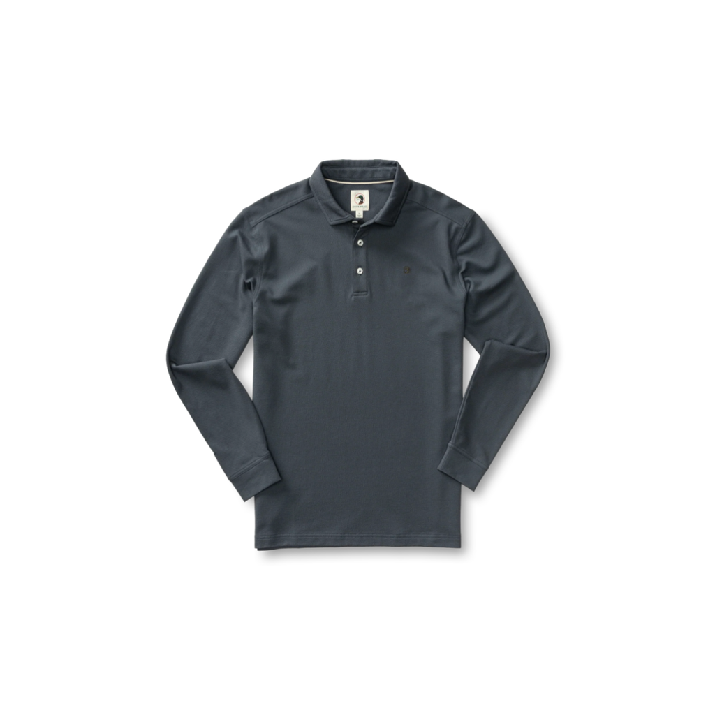 LS Hanover Pima Cotton Pique Polo Solid - Washed Navy