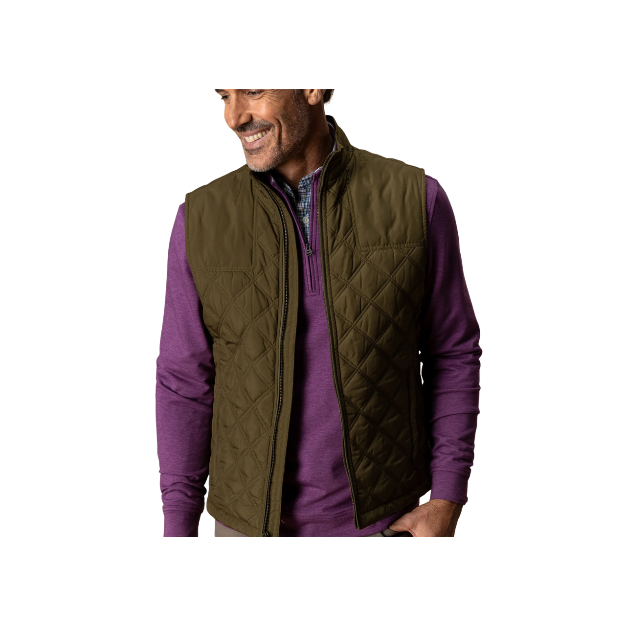 Fremont Sport Performance Quilted Vest - Dark Olive