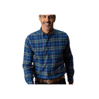 LS Cotton Flannel Sport Shirt - Osborne Plaid - Navy Peony