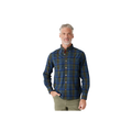 No 5 Classic Button Down Collar LS Shirt - Indigo/Olive Check