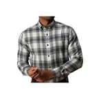 LS Cotton Flannel Sport Shirt - Rolland Plaid - Charcoal Heather
