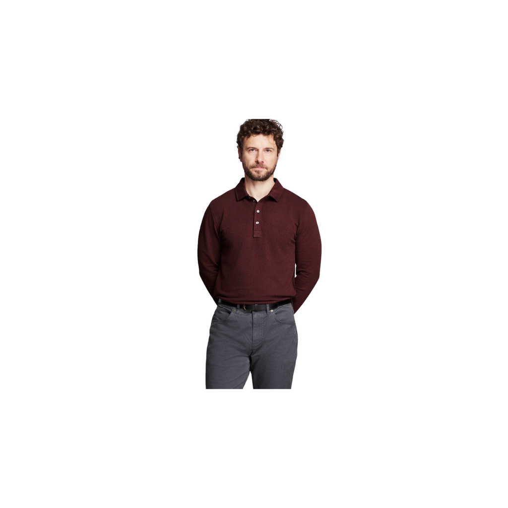 LS Herringbone Polo - Plum