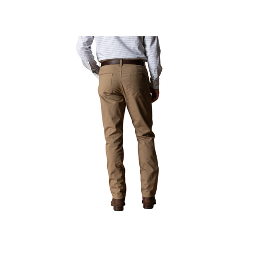 Classic Fit Pinpoint Canvas Five-Pocket Pant - Claystone