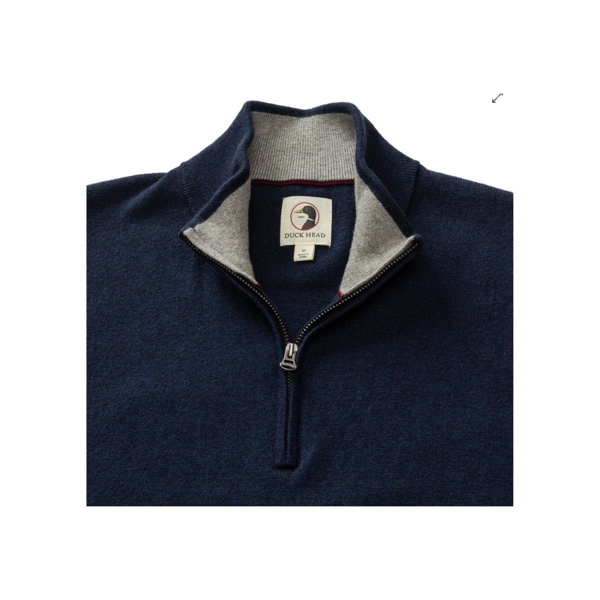 Ridley Cotton Cashmere 1/4 Zip Sweater - Maritime Blue