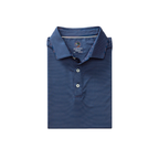 SS Long Drive Performance Polo - Whit Stripe - Navy Peony