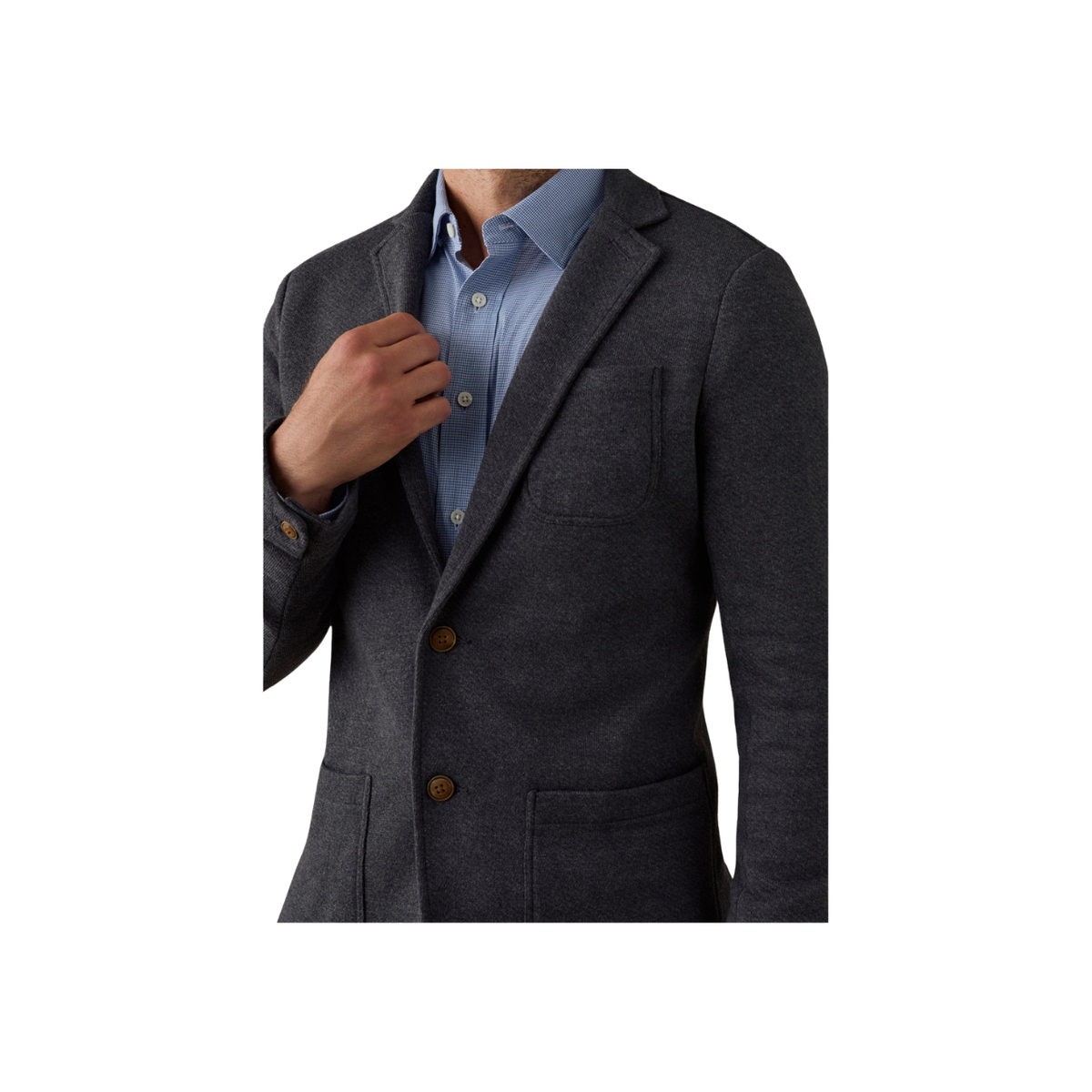 Inlet Knit Blazer - Black Sky Melange