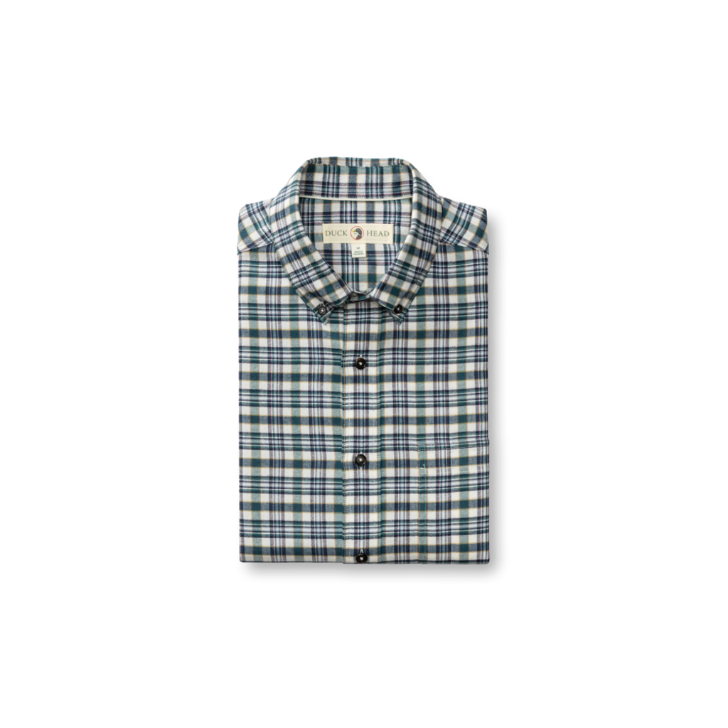 LS Cotton Flannel Sport Shirt - Radcliffe Plaid - Windblown Sky