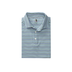 SS Long Drive Performance Polo - Caro Stripe - Hunter Green