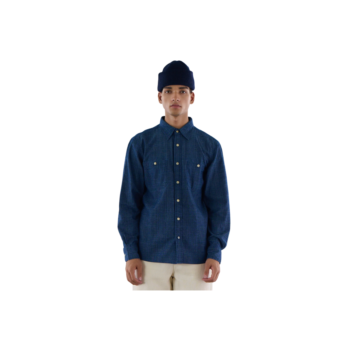 No 240 Utility Shirt - Indigo Check