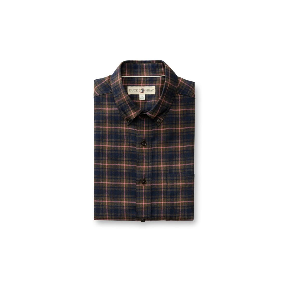 LS Cotton Flannel Sport Shirt - Drayden Plaid - Dark Olive Heather
