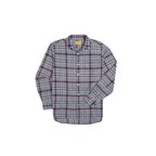 No 7 Straight Collar LS Shirt - Blue/White/Red Check