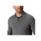 Jonas Merino Polo Sweater - Fossil Gray Heather