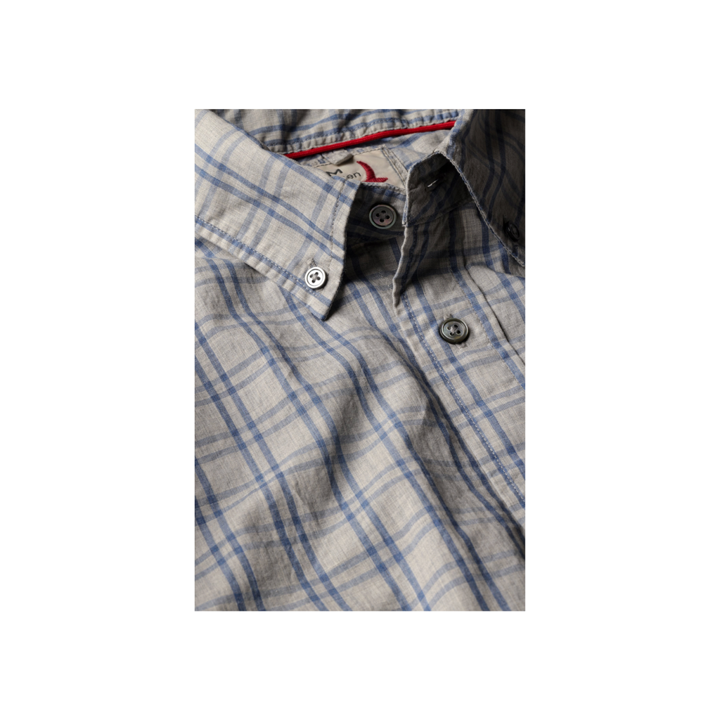 Dress Blues - Light Grey Heather/Blue Grid