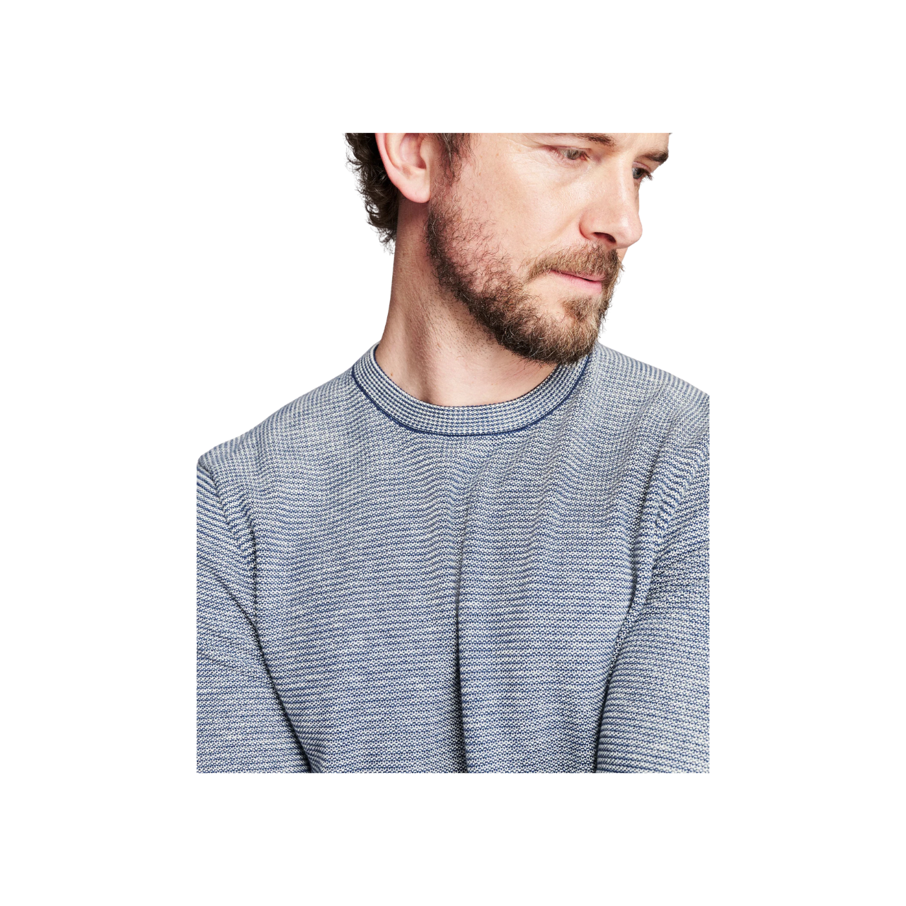 Tuck Stripe Crew - Dark Denim