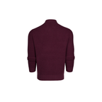 Saratoga Waffle Stitch Sweater Polo - Merlot
