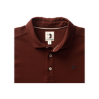 LS Hanover Pima Cotton Pique Polo Solid - Burgundy Brown