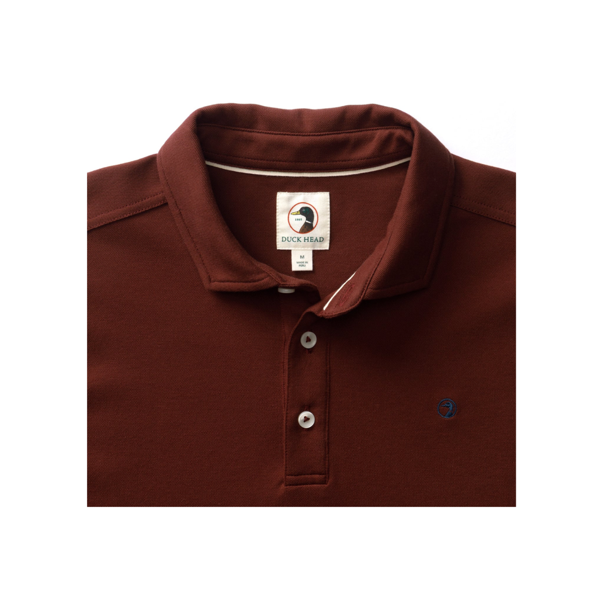 LS Hanover Pima Cotton Pique Polo Solid - Burgundy Brown