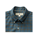 LS Cotton Flannel Sport Shirt - Wexler Plaid - Stormy Teal