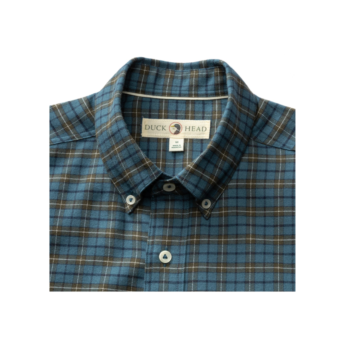 LS Cotton Flannel Sport Shirt - Wexler Plaid - Stormy Teal