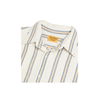 No 5 Classic Button Down Collar LS Shirt - White/Blue/Gold Stripe