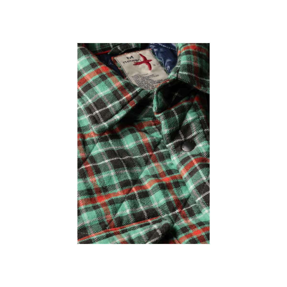 Quilted Flannel Shirt Jacket - Green Multi