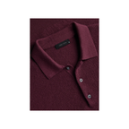 Saratoga Waffle Stitch Sweater Polo - Merlot