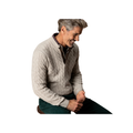 Walcott Merino Cable Knit 1/4 Zip Sweater - Stone Heather