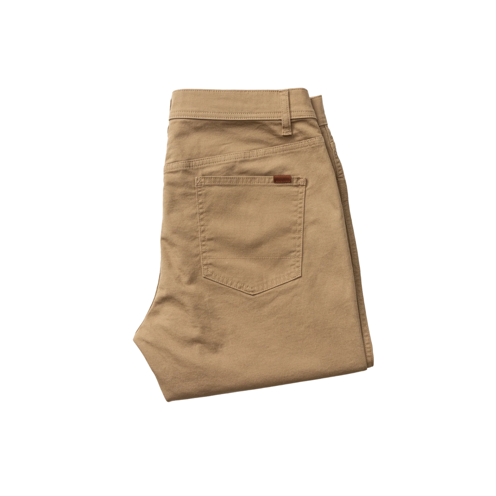 Classic Fit Pinpoint Canvas Five-Pocket Pant - Claystone