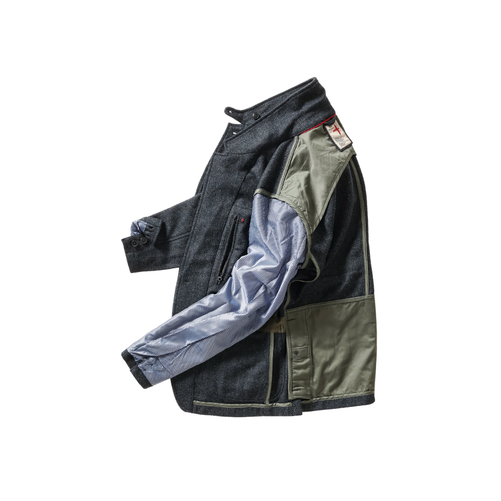 Heritage Trap Blazer - Blue/Black Twill