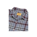 No 7 Straight Collar LS Shirt - Blue/White/Red Check