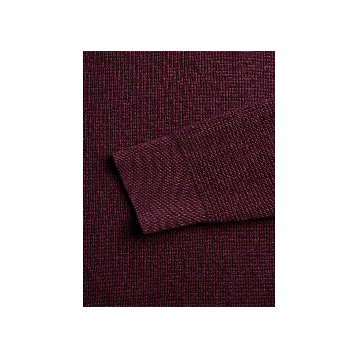 Saratoga Waffle Stitch Sweater Polo - Merlot
