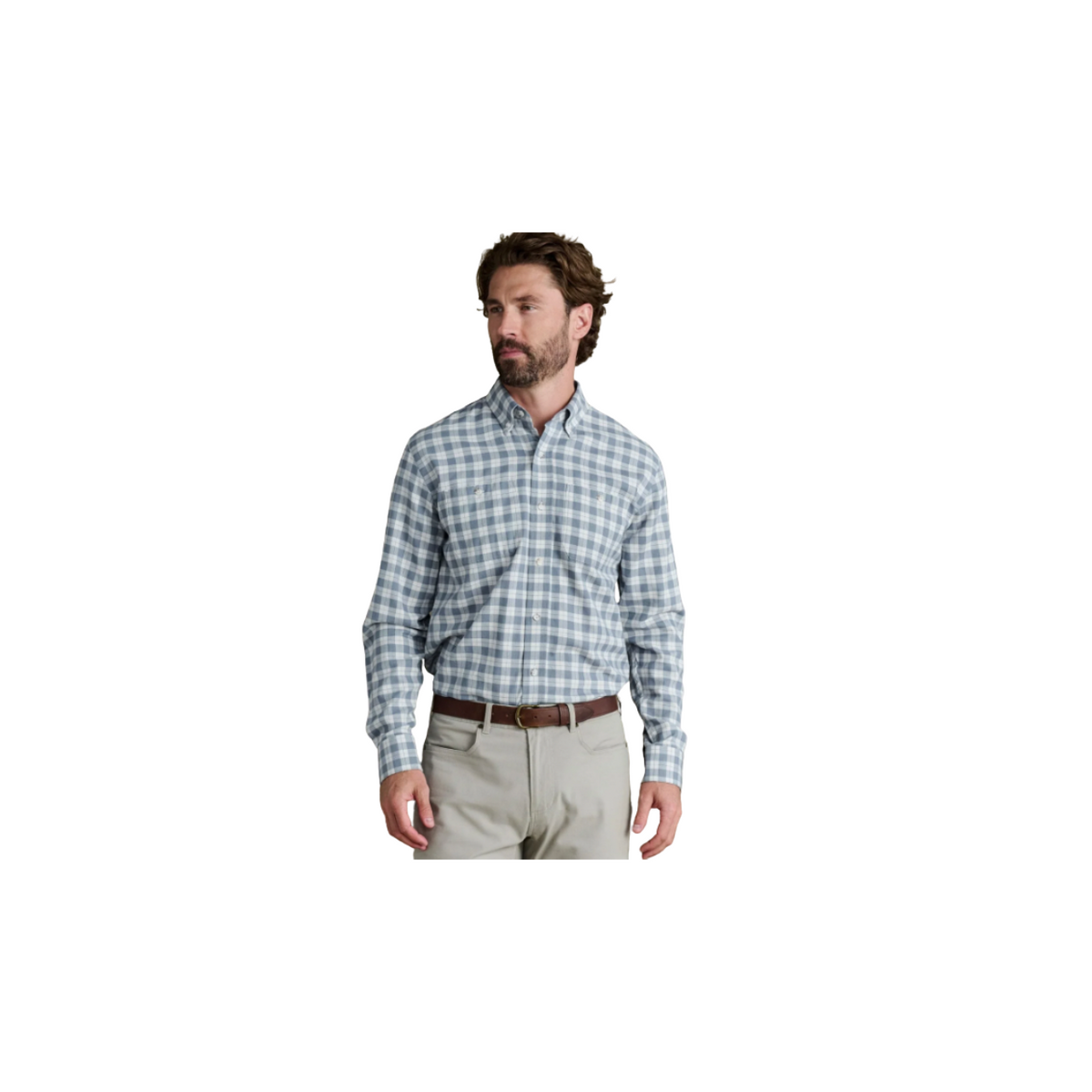 Dixon Brushed Cotton Twill Shirt - Fog
