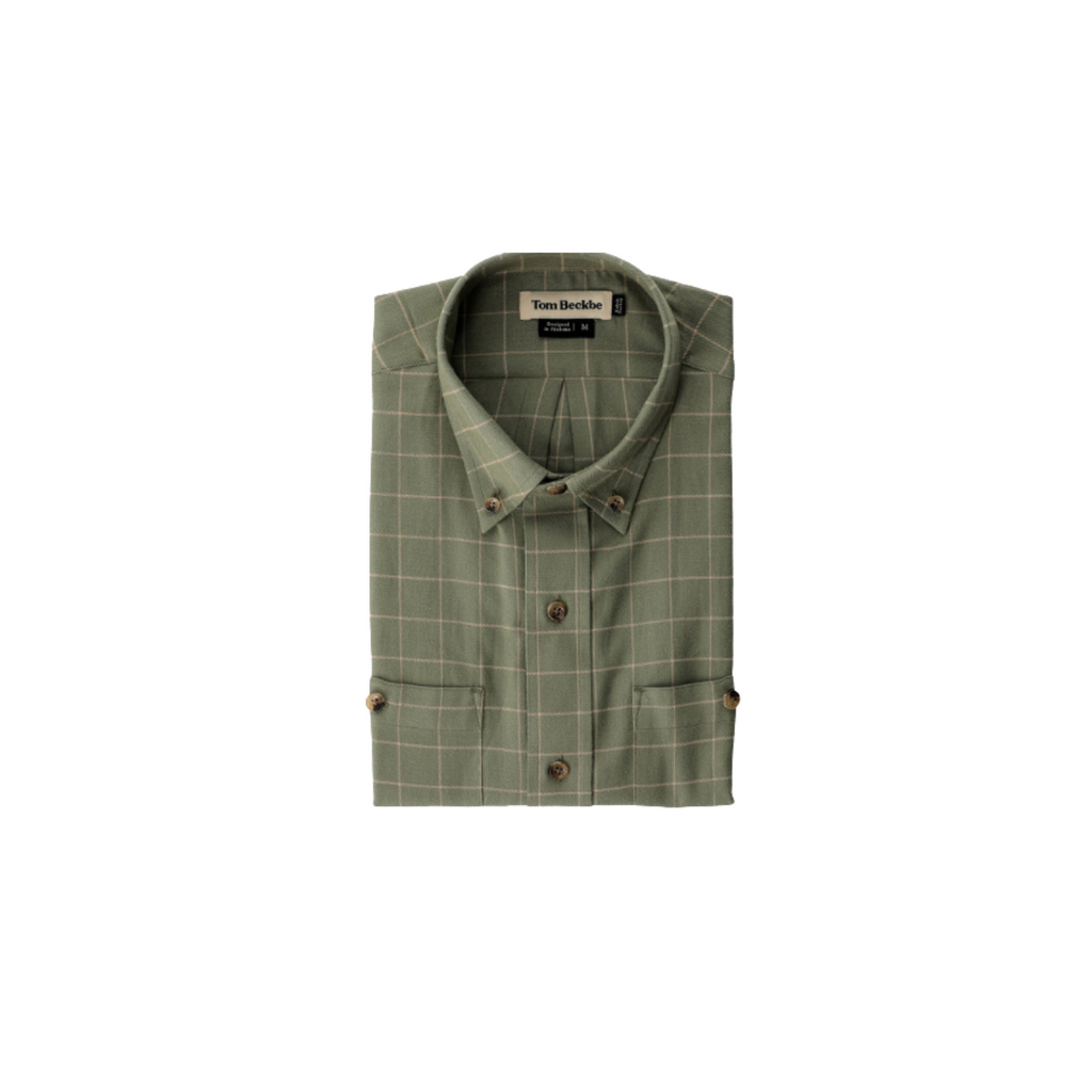 Dixon Brushed Cotton Twill Shirt - Loblolly