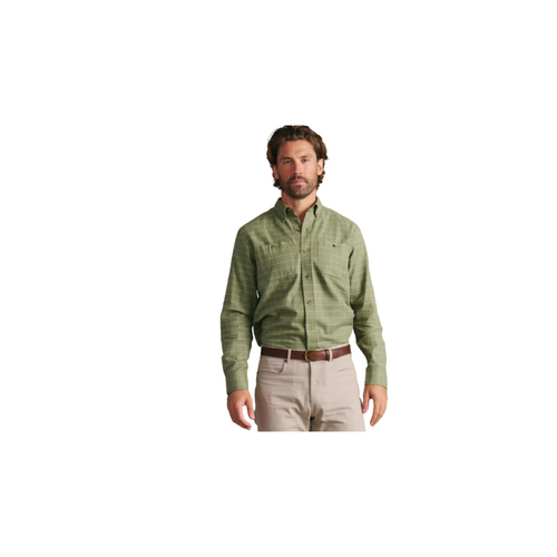 Dixon Brushed Cotton Twill Shirt - Loblolly