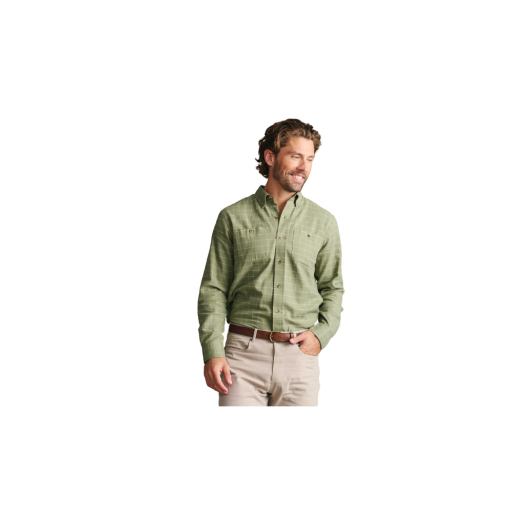 Dixon Brushed Cotton Twill Shirt - Loblolly