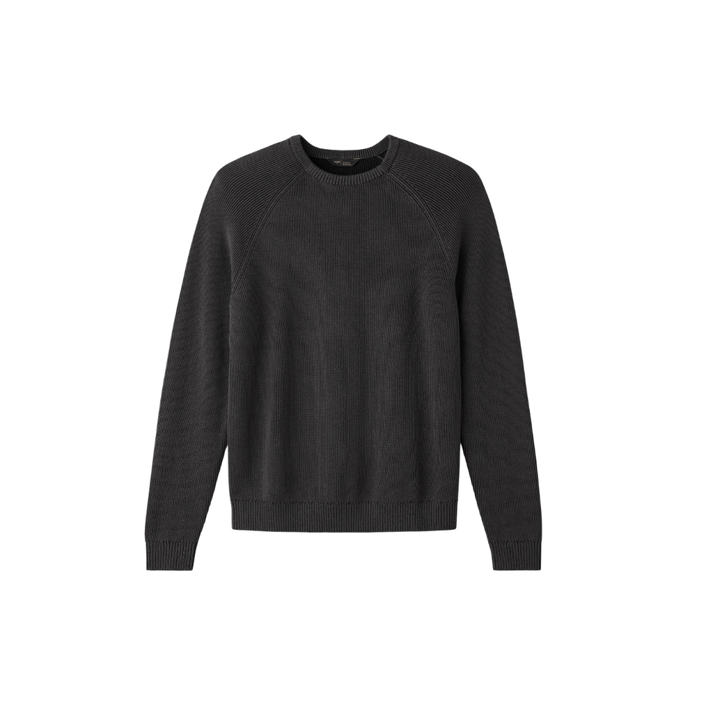 Rib Crew Neck Sweater - Asphalt