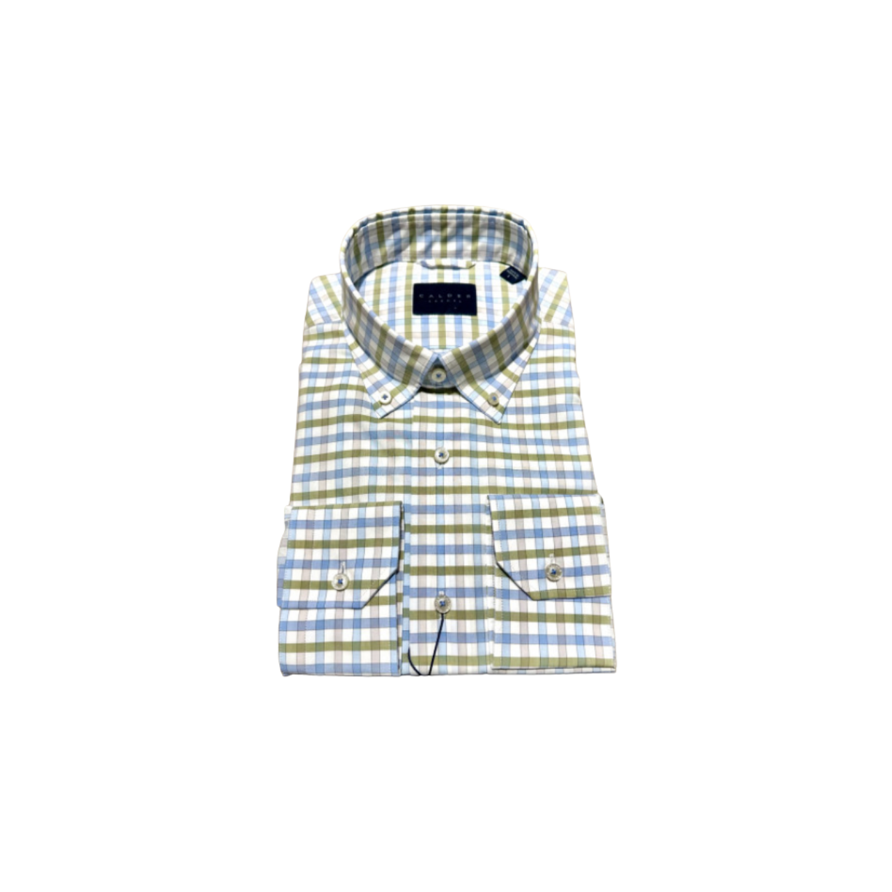 Luxe Poplin Framed Check - Olive