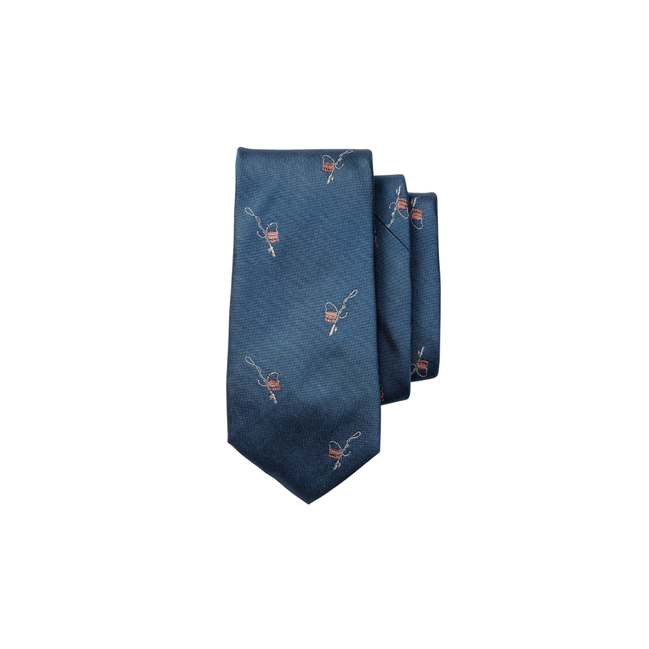 Silk Fishing Motif Tie